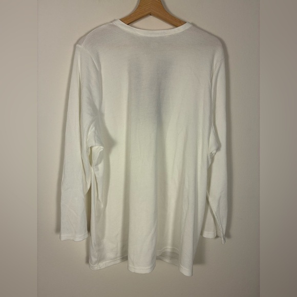 Woman Within Floral Embroidered Waffle Top 2X Boho - Picture 5 of 6